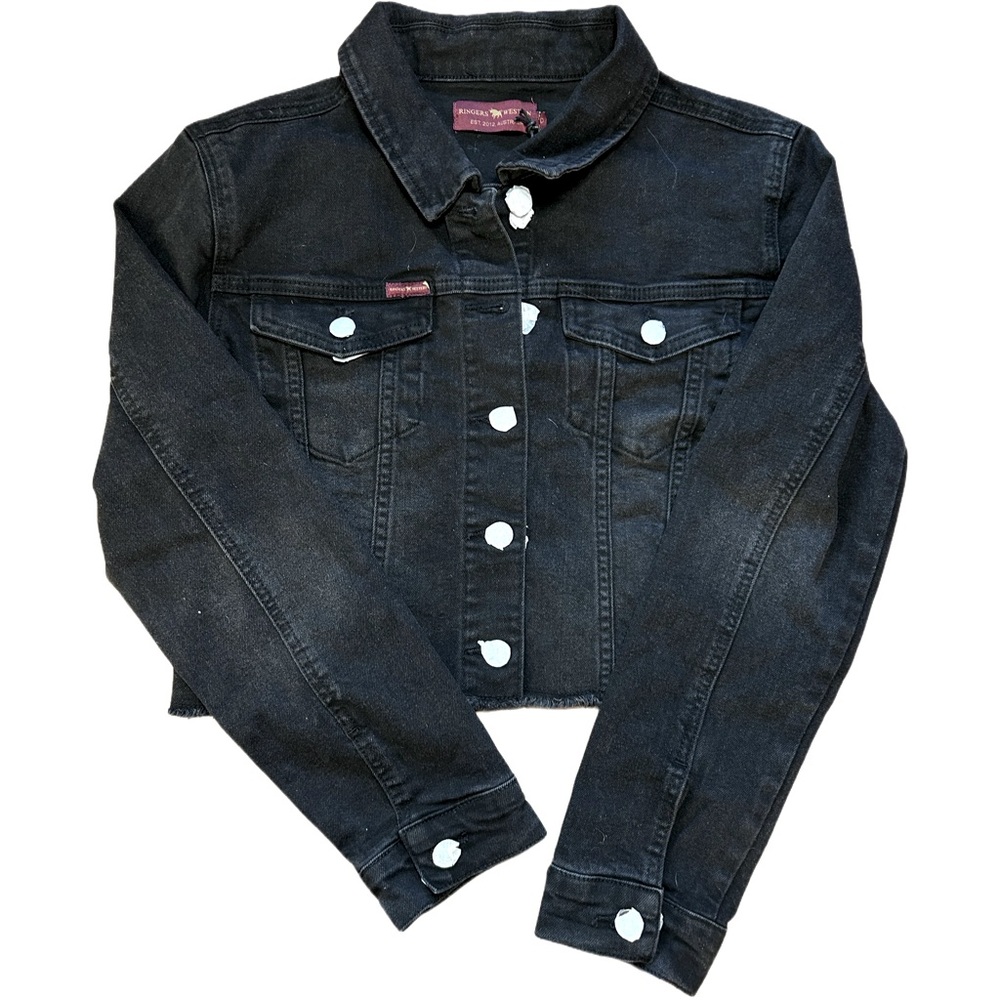 Ringers Western Australia cropped black denim jacket
